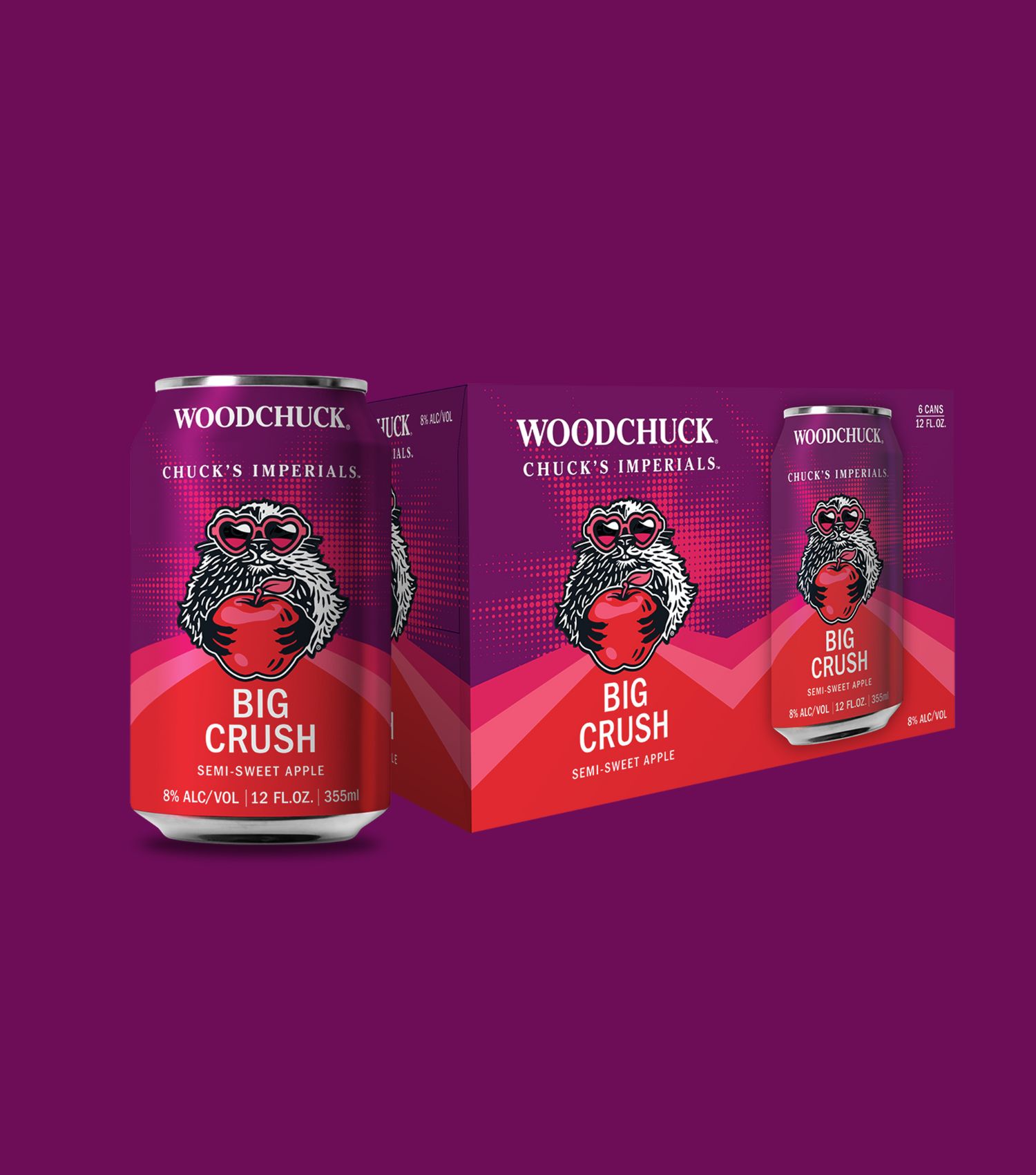 Woodchuck Cider Big Crushcan and 6 pack box