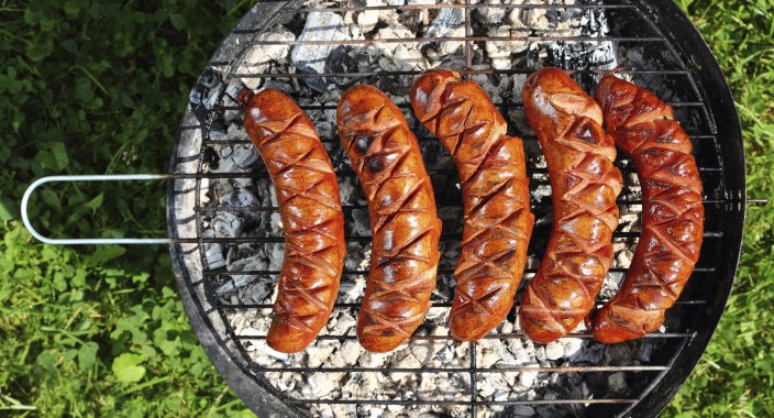 Grilling Sausages
